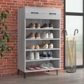 vidaXL, vidaXL Schuhschrank Grau Sonoma 60x35x105 cm Holzwerkstoff