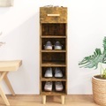 vidaXL, vidaXL Schuhschrank Räuchereiche 30x35x105 cm Holzwerkstoff