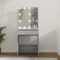 vidaXL, vidaXL Schminktisch mit LED Grau Sonoma 60x40x140 cm