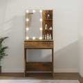 vidaXL, vidaXL Schminktisch mit LED Räuchereiche 60x40x140 cm