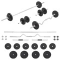 vidaXL, vidaXL Langhantel- und Kurzhantel-Set 30 kg