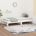vidaXL, vidaXL Tagesbett Ausziehbar Weiß 2x(90x200) cm Massivholz Kiefer