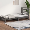 vidaXL, vidaXL Tagesbett Ausziehbar Grau 2x(90x200) cm Massivholz Kiefer