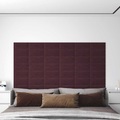 vidaXL, vidaXL Wandpaneele 12 Stk. Lila 30x15 cm Stoff 0,54 m²