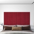 vidaXL, vidaXL Wandpaneele 12 Stk. Weinrot 30x15 cm Samt 0,54 m²