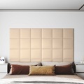 vidaXL, vidaXL Wandpaneele 12 Stk. Creme 30x30 cm Stoff 1,08 m²