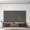 vidaXL, vidaXL Wandpaneele 12 Stk. Dunkelgrau 60x15 cm Samt 1,08 m²