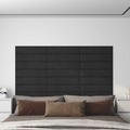 vidaXL, vidaXL Wandpaneele 12 Stk. Schwarz 60x15 cm Samt 1,08 m²