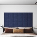 vidaXL, vidaXL Wandpaneele 12 Stk. Blau 30x30 cm Stoff 1,08 m²