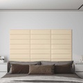 vidaXL, vidaXL Wandpaneele 12 Stk. Creme 60x15 cm Stoff 1,08 m²