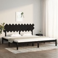 vidaXL, vidaXL Massivholzbett Schwarz 200x200 cm