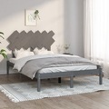 vidaXL, vidaXL Massivholzbett Grau 120x200 cm