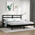 vidaXL, vidaXL Massivholzbett Schwarz Kiefer 200x200 cm