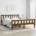 vidaXL, vidaXL Massivholzbett Honigbraun 140x200 cm