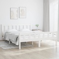 vidaXL, vidaXL Massivholzbett Weiß 150x200 cm 5FT King Size
