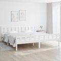 vidaXL, vidaXL Massivholzbett Weiß 180x200 cm 6FT Super King