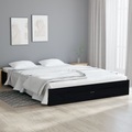 vidaXL, vidaXL Massivholzbett Schwarz 120x190 cm 4FT Small Double