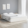 vidaXL, vidaXL Massivholzbett Weiß 150x200 cm 5FT King Size