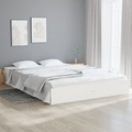 vidaXL, vidaXL Massivholzbett Weiß 120x200 cm