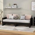 vidaXL, vidaXL Ausziehbares Tagesbett Schwarz Massivholz Kiefer 2x(90x200) cm