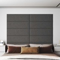 vidaXL, vidaXL Wandpaneele 12 Stk. Dunkelgrau 90x30 cm Stoff 3,24 m²