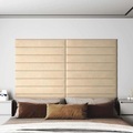 vidaXL, vidaXL Wandpaneele 12 Stk. Creme 90x15 cm Stoff 1,62 m²