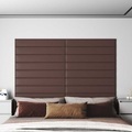 vidaXL, vidaXL Wandpaneele 12 Stk. Braun 90x15 cm Kunstleder 1,62 m²