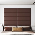 vidaXL, vidaXL Wandpaneele 12 Stk. Braun 90x30 cm Kunstleder 3,24 m²