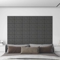 vidaXL, vidaXL Wandpaneele 12 Stk. Grau 30x15 cm Kunstleder 0,54 m²