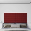 vidaXL, vidaXL Wandpaneele 12 Stk. Weinrot 90x15 cm Stoff 1,62 m²