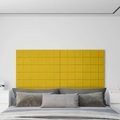 vidaXL, vidaXL Wandpaneele 12 Stk. Gelb 90x15 cm Samt 1,62 m²