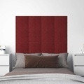 vidaXL, vidaXL Wandpaneele 12 Stk. Weinrot 30x30 cm Stoff 1,08 m²