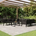 vidaXL, vidaXL 9-tlg. Garten-Lounge-Set mit Kissen Aluminium Anthrazit