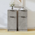 vidaXL, vidaXL Sideboards 2 Stk. Betongrau 30x30x70 cm Holzwerkstoff