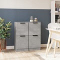 vidaXL, vidaXL Sideboards 2 Stk. Betongrau 30x30x70 cm Holzwerkstoff