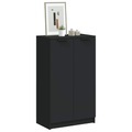 vidaXL, vidaXL Schuhschrank Schwarz 59x35x100 cm Holzwerkstoff