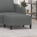 vidaXL, vidaXL Fußhocker Dunkelgrau 70x55x41 cm Stoff