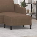 vidaXL, vidaXL Fußhocker Braun 70x55x41 cm Stoff