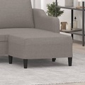 vidaXL, vidaXL Fußhocker Taupe 70x55x41 cm Stoff