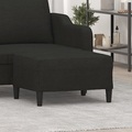 vidaXL, vidaXL Fußhocker Schwarz 70x55x41 cm Stoff