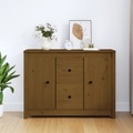 vidaXL, vidaXL Sideboard Honigbraun 100x35x74 cm Massivholz Kiefer