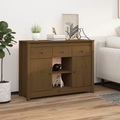 vidaXL, vidaXL Sideboard Honigbraun 100x35x74,5 cm Massivholz Kiefer