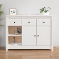 vidaXL, vidaXL Sideboard Weiß 100x35x74 cm Massivholz Kiefer