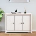 vidaXL, vidaXL Sideboard Weiß 100x35x74 cm Massivholz Kiefer