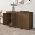 vidaXL, vidaXL Sideboards 2 Stk. Honigbraun 70x35x80 cm Massivholz Kiefer