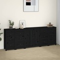 vidaXL, vidaXL Sideboard Schwarz 230x35x80 cm Massivholz Kiefer