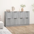 vidaXL, vidaXL Sideboards 2 Stk. Grau Sonoma 60x30x70 cm Holzwerkstoff