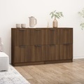 vidaXL, vidaXL Sideboards 2 Stk. Braun Eichen-Optik 60x30x70 cm Holzwerkstoff
