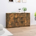 vidaXL, vidaXL Sideboards 2 Stk. Räuchereiche 60x30x70 cm Holzwerkstoff