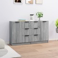 vidaXL, vidaXL Sideboards 2 Stk. Grau Sonoma 60x30x70 cm Holzwerkstoff